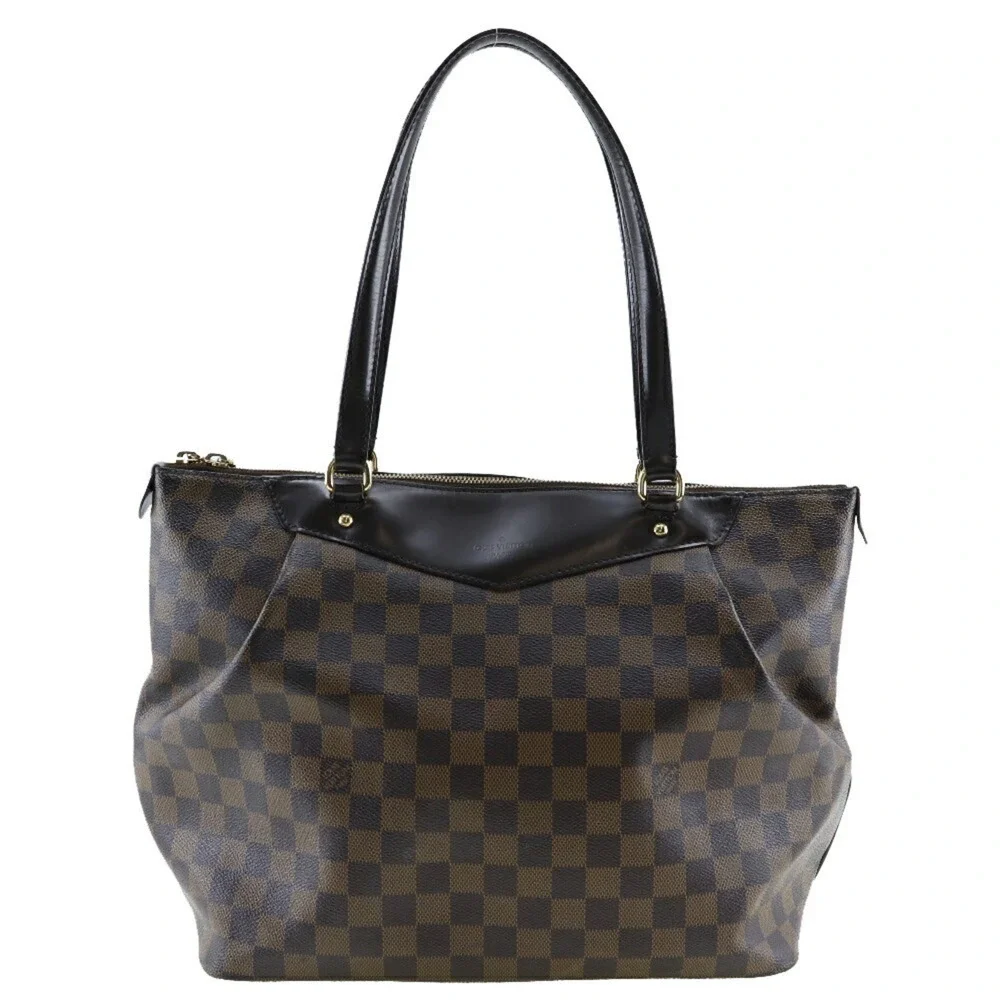 LOUIS VUITTON Authentic Brown Damier Canvas Shoulder Bag